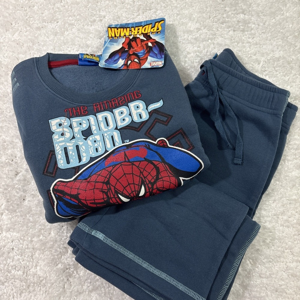 The Amazing Spider Man Blue sweat suit For Boys Size 10 - Picture 2 of 10
